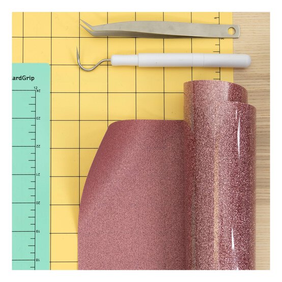 Siser Rose Gold Glitter Heat Transfer Vinyl 30cm x 50cm image number 4