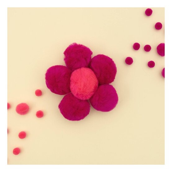 Cerise Pom Poms 60 Pack image number 2