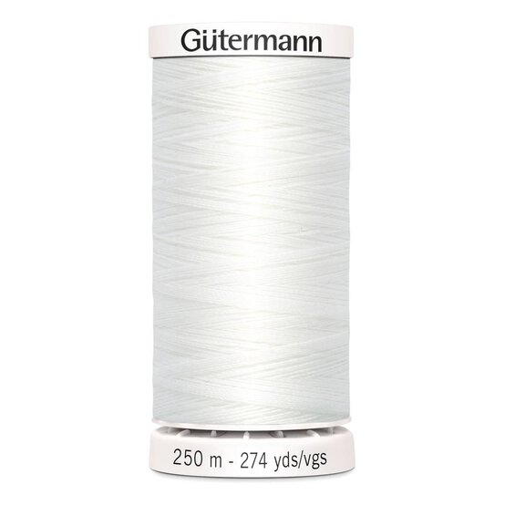 Gutermann White Sew All Thread 250m (800)