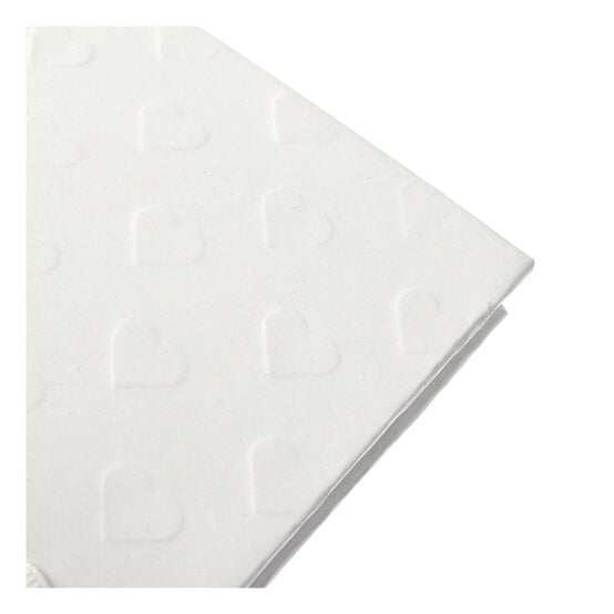 Create & Celebrate White Embossed Heart Guestbook image number 3