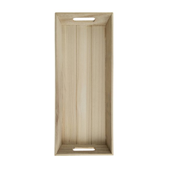 White Wash Wooden Tray 48cm x 20cm x 5cm image number 3