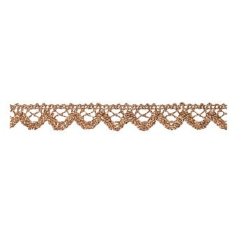 Gold 16mm Metallic Lace Trim by the Metre