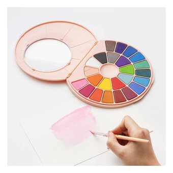 HIMI Pink Solid Watercolour Pan Set 24 Pack