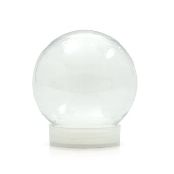 Fillable Plastic Snow Globe 10.5cm
