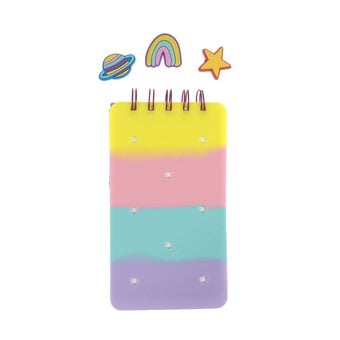 Mini Pastel Notebook with Charms