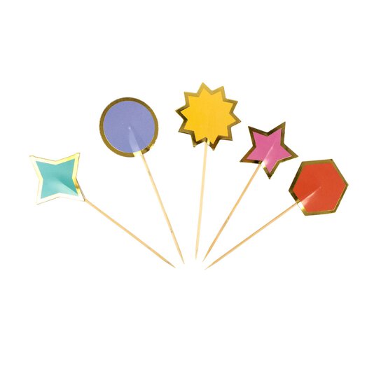 Whisk Hip Hip Hooray Cake Toppers 6 Pieces image number 4