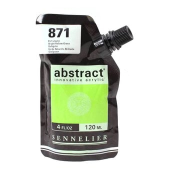 Sennelier Satin Bright Yellow Green Abstract Acrylic Paint Pouch 120ml