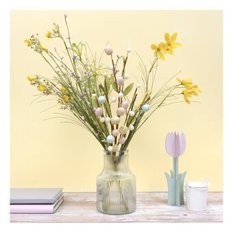 Yellow Ditsy Floral Spray 75cm
