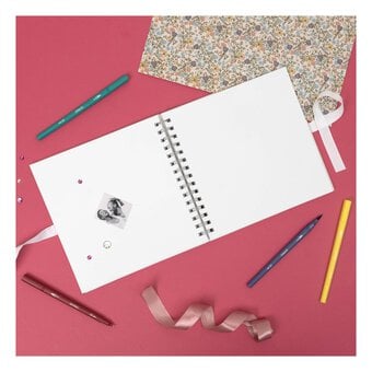 Spiral Bound White Scrapbook 8 x 8 Inches