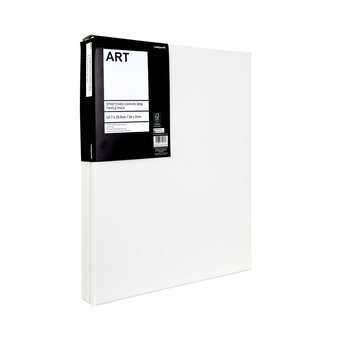 Stretched Canvas 45.7cm x 35.5cm 3 Pack
