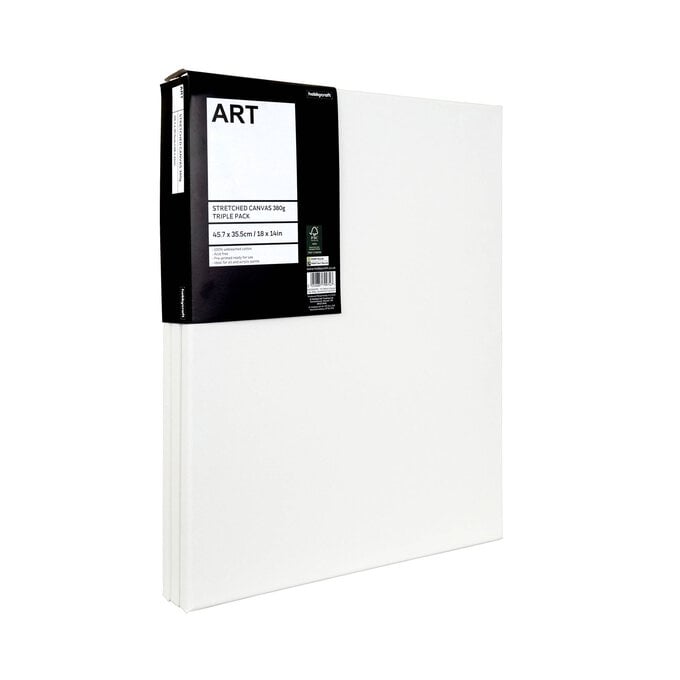 Stretched Canvas 45.7cm x 35.5cm 3 Pack image number 1