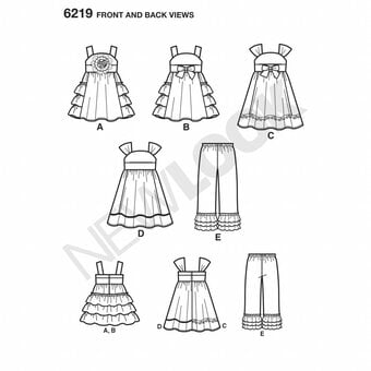 New Look Toddler Dress and Trousers Sewing Pattern 6219 image number 3