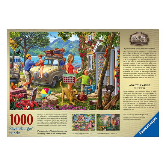 Ravensburger Holiday Cottage Jigsaw Puzzle 1000 Pieces image number 4