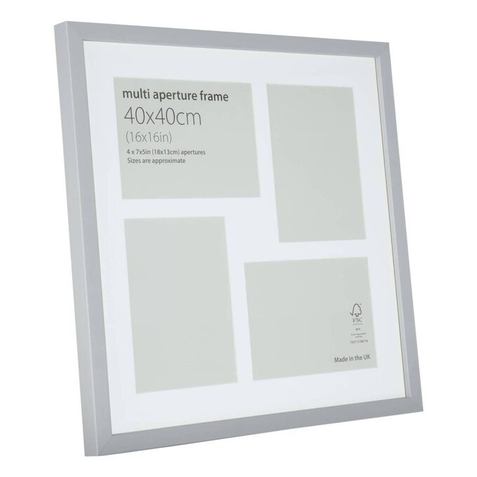 Light Grey Block Multi Aperture Frame 40cm x 40cm image number 1