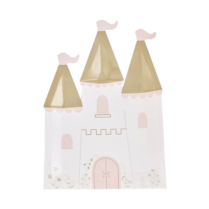 Ginger Ray Princess Castle Paper Plates 8 Pack image number 1