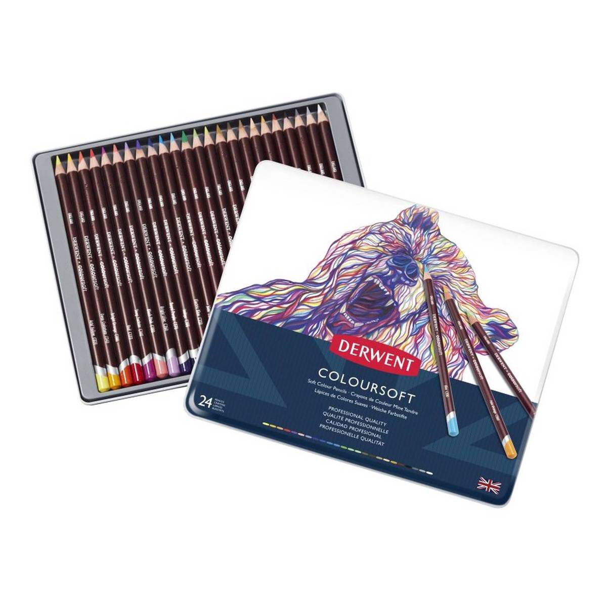 Derwent Coloursoft Pencils 24 Pack Hobbycraft