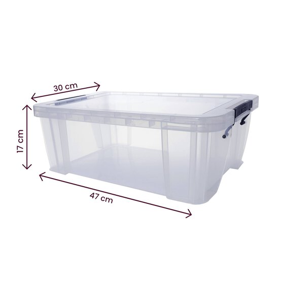 Whitefurze Allstore 15 Litre Clear Storage Box  image number 4