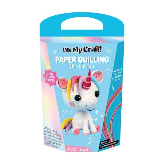 Oh My Craft! Paper Quilling Una Unicorn Kit image number 1