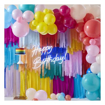 Ginger Ray Rainbow Balloon and Streamer Backdrop