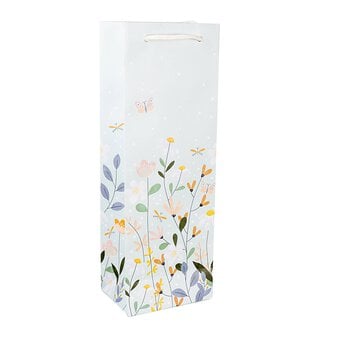 Delicate Flowers Birthday Wishes Bottle Bag 40cm x 13cm  image number 2