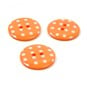 Hemline Orange Novelty Spotty Button 3 Pack image number 1