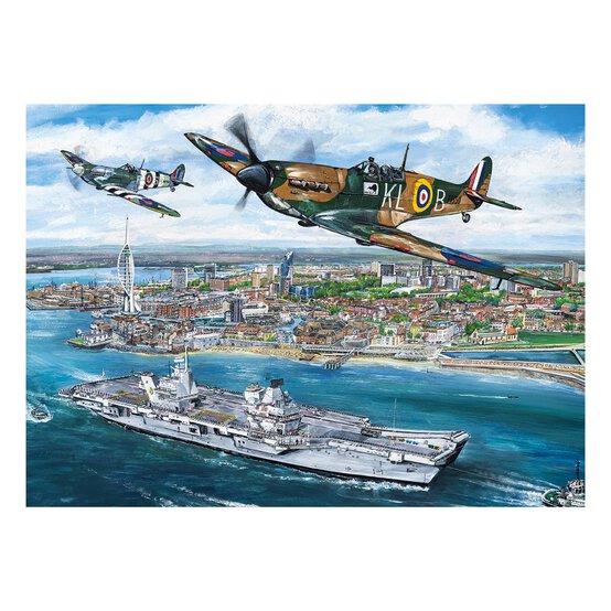 Gibsons Portsmouth Flypast Jigsaw Puzzle 1000 Pieces image number 2