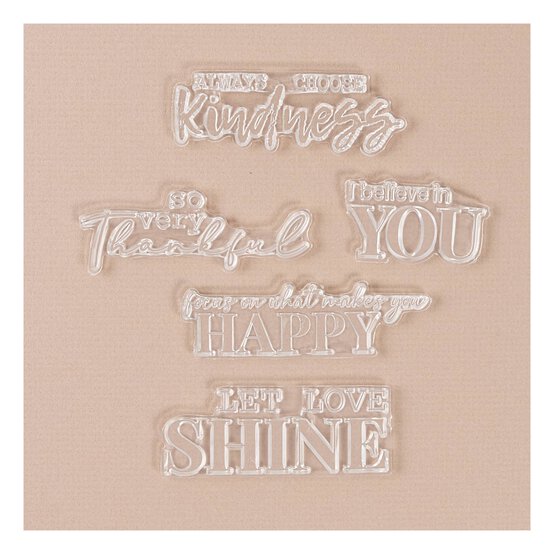 Sizzix Sunny Sentiments 10 Stamp Set 5 Pieces image number 3