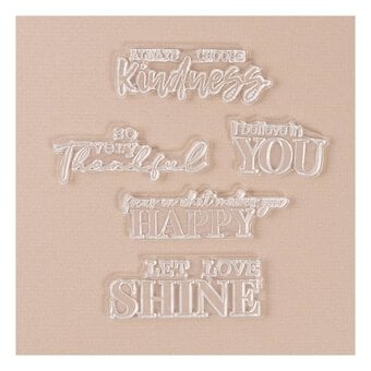 Sizzix Sunny Sentiments 10 Stamp Set 5 Pieces image number 3