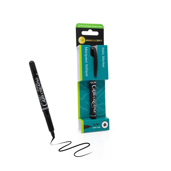 Manuscript Italic Black Fine Marker 1.4mm image number 1