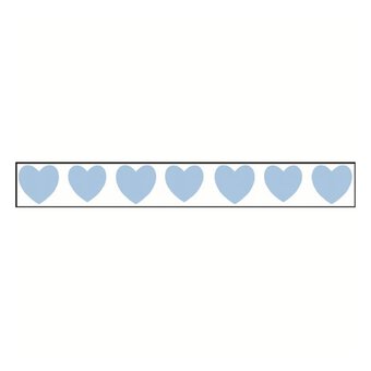 Baby Blue Heart Ribbon 16mm x 4m