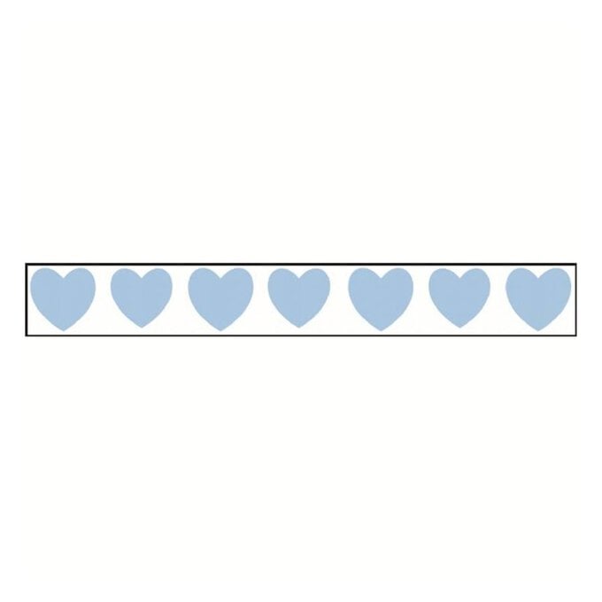 Baby Blue Heart Ribbon 16mm x 4m image number 1