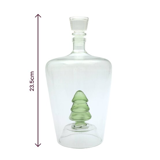 Green Tree in a Clear Bottle 24cm image number 5