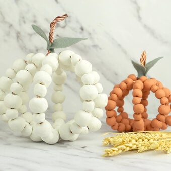 How to Make a Pumpkin with Clay Beads