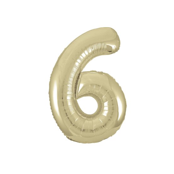 Giant Gold Foil Balloon Number 6 image number 2