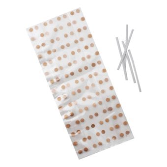 Ginger Ray Rose Gold Spot Treat Bags 25 Pack