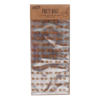 Ginger Ray Rose Gold Spot Treat Bags 10 Pack image number 2