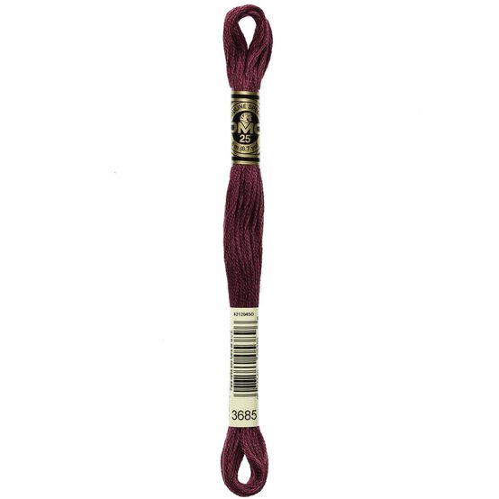 DMC Pink Mouline Special 25 Cotton Thread 8m (3685) image number 3