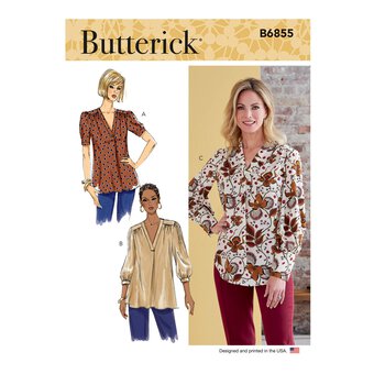 Butterick Women's Top Sewing Pattern B6855 (A XS-XXL)