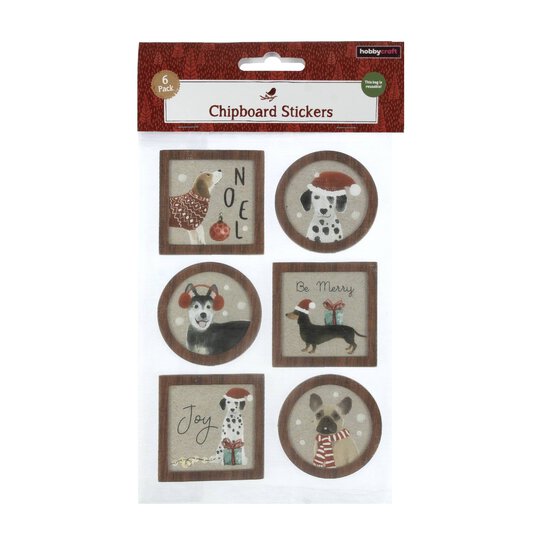 Christmas Dog Chipboard Stickers 6 Pack image number 4