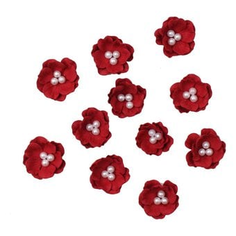 Sangria Pearl Blossom Paper Flowers 20 Pack