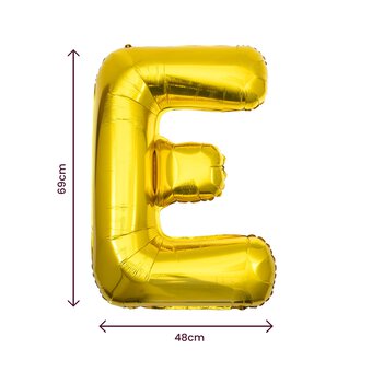 Extra Large Gold Foil Letter E Balloon