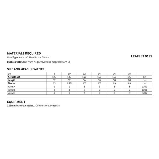 Knitcraft Modern Fair Isle Jumper Digital Pattern 0191 image number 2