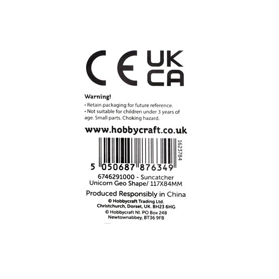 Geo Unicorn Plastic Suncatcher image number 4