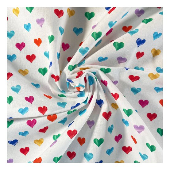 Radiant Mini Hearts Cotton Fabric by the Metre image number 1