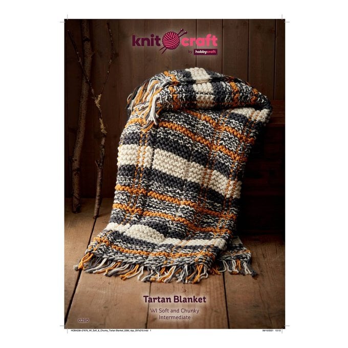 Knitcraft Tartan Blanket Digital Pattern 0280