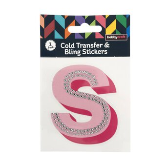 Cold Transfer and Bling Letter S Sticker Set