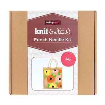 Floral Punch Needle Tote Bag Kit
