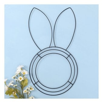 Bunny Head Wire Wreath 44cm