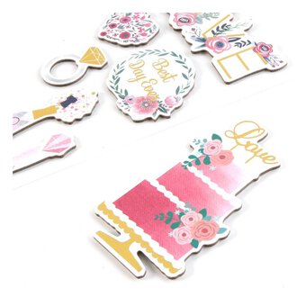 Wedding Love Chipboard Stickers 8 Pack
