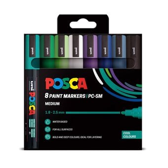 Uni-ball Posca Cool PC-5M Marker Pens 8 Pack
